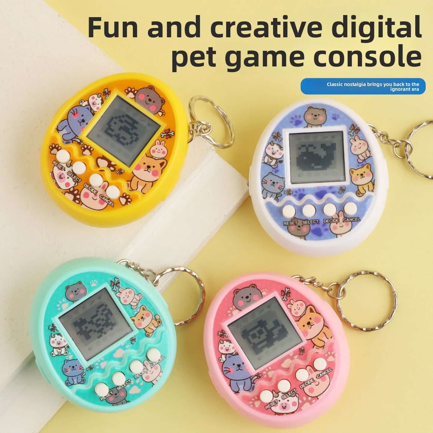 Electronic Pets Kids Game Toys Mini Handheld Game Console Virtual Tamagotchi For Kids Pixel Screen Game Machine Children's Toys
