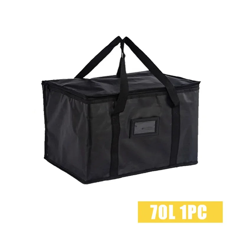 16L-70L Insulated Thermal Cooler Bag Insulation Keep Cold Large Capacity Portable Lunch Bag Zip Picnic Camping Tin Foil Food Bag