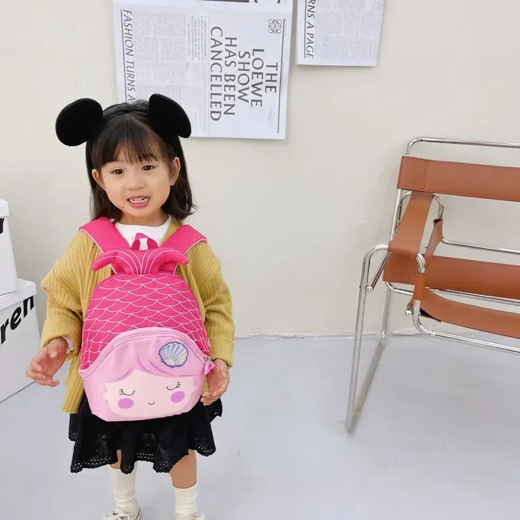 Kindergarten Sequin Princess Toddler Backpack Cartoon Fishtail Backpacks for Kids Cute Mermaid Children'S School Bag Purse Girls