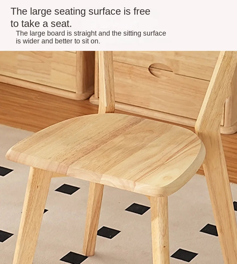 H2O Solid Wood Chair Louis Rubber Dining Chair Home Office Tea Table Hotel Conference Restaurant Comfortable Backrest Chair