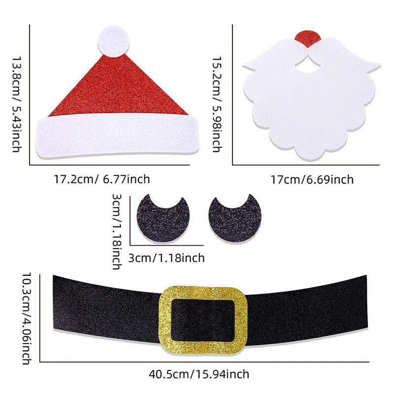 Christmas Door Stickers Decor Large Snowman Reindeer Santa Stickers for Refrigerator Wall Window Christmas Door Decorations