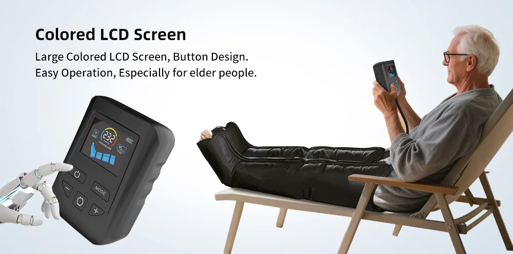 Portable Lymphatic Drainage Air Pressure Compression Boots Relax Presoterapia Leg Massager for Sports Recovery