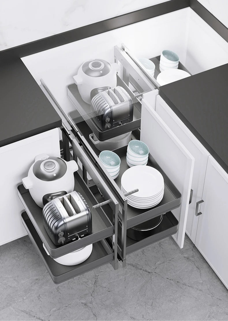 Sliding Kitchen Cabinet Storage Metal Cabinets Organizers Large Removable Spice Drawer Household Narrow Auxiliary Furniture