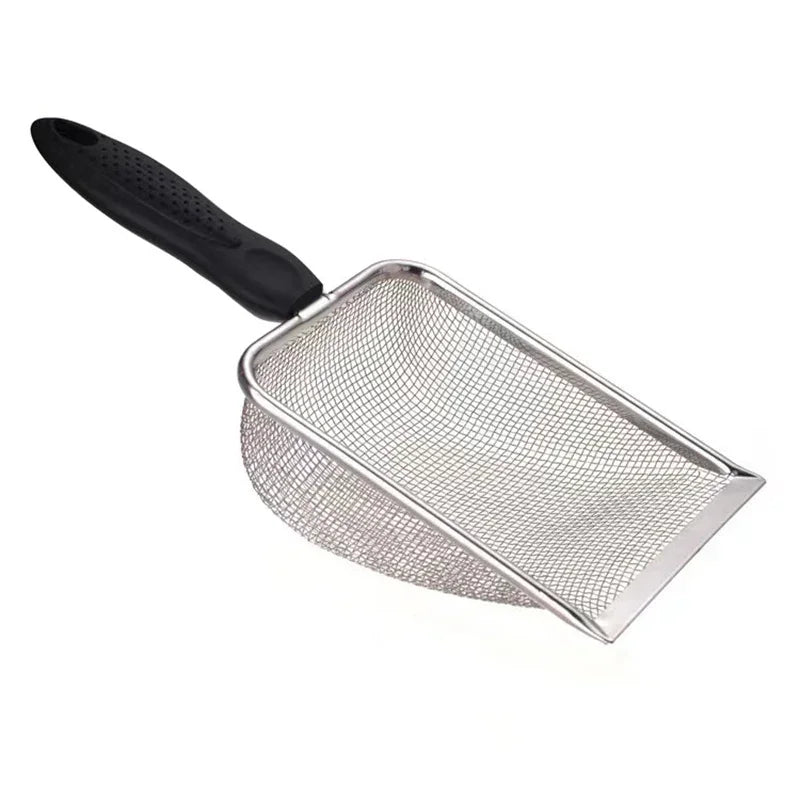 2X2mm Fine Pores Cat Sand Shovel Pet Supplies Stainless Steel Shovel Applicable Small Cat Litter Pet Feces Clean Filter Shovel