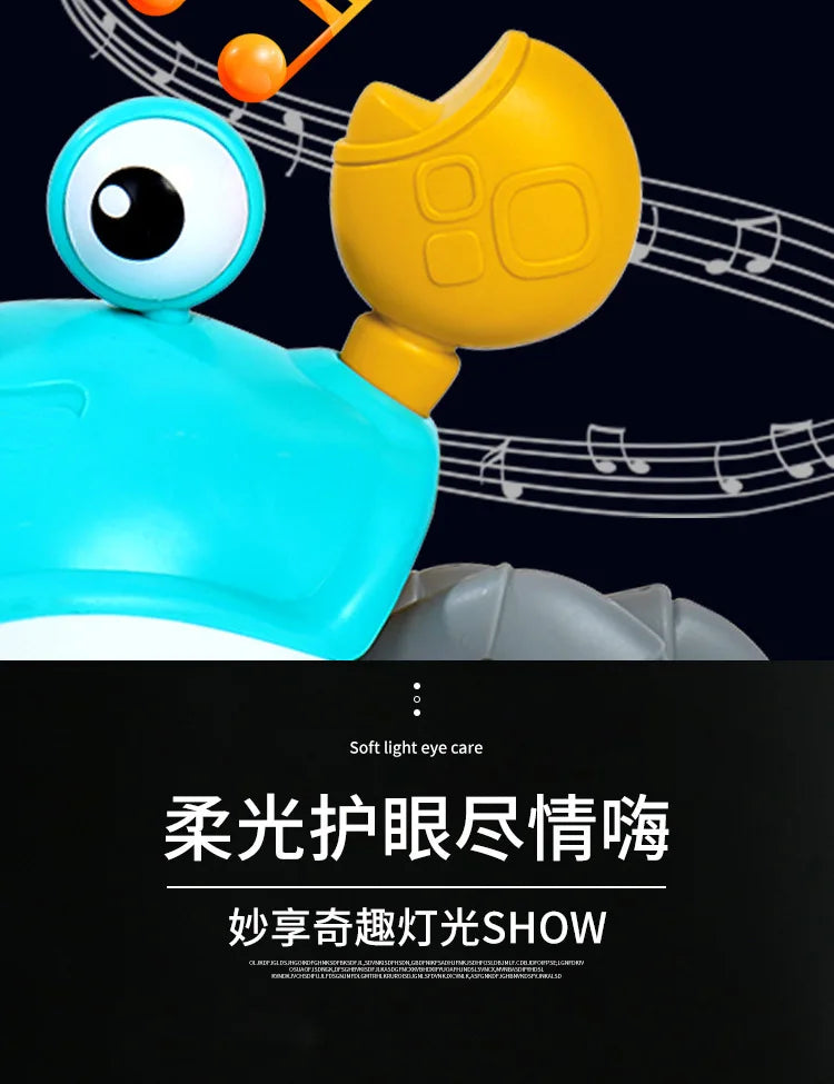 Kids Induction Escape Crab Octopus Crawling Toy Toddlers Electronic Musical Pet Avoid Obstacles Fun Party Interactive Baby Toys