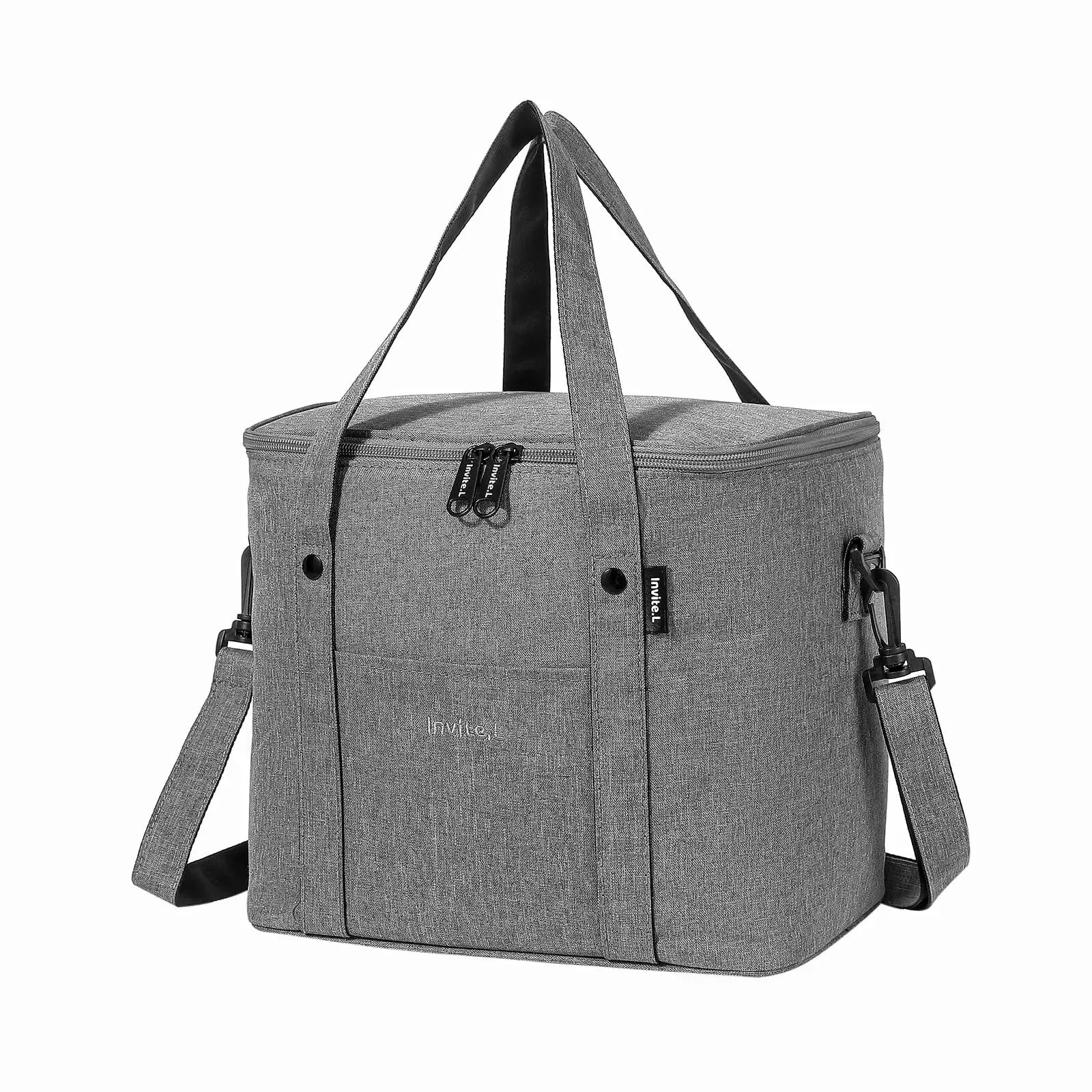 1pc Insulated Lunch Bag For Men/Women, Reusable Large Lunch Cooler Box Tote Shoulder Strap For Work Office Picnic Beach Travel F