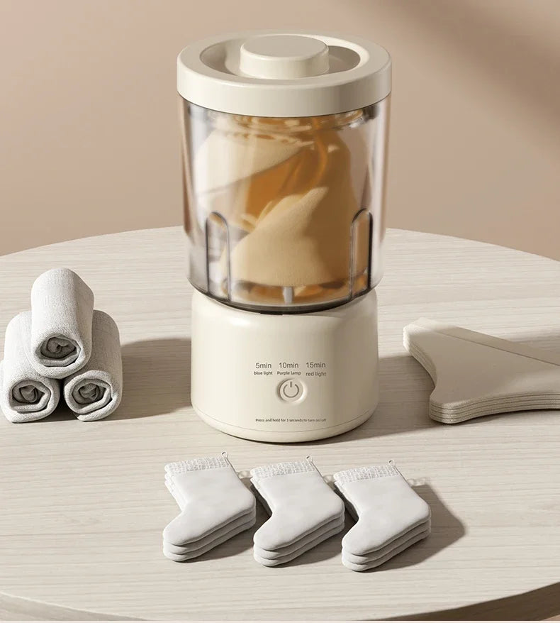 Portable Small Washing Machine Automatic Makeup Brush Cleaner Household Mini Washing Machine for Socks Underwear Panties Washer