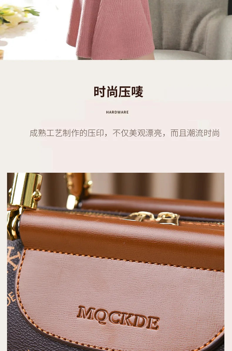2024 Fashion New Boston Pillow Bag Soft Leather Women's Handbag Versatile Classic Shoulder Bag Large Capacity Crossbody Bag