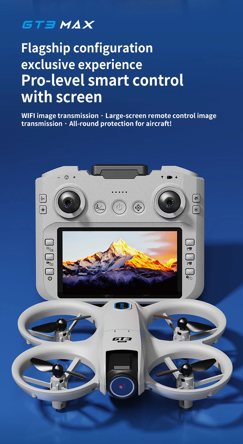 Original GT3 MAX Drone 8K Professional HD Aerial Photography Remote Control Aircraft 5G HD Dual Camera Mini Quadcopter Toy UAV