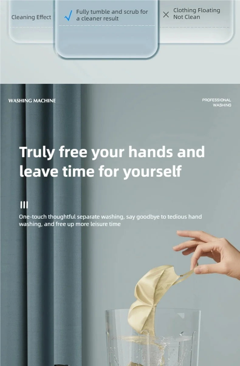 TINSOL Portable Mini Washing Machine Laundry Device Perfect for Travel Socks & Underwear Cleaning Effortlessly Clean Your Clothe