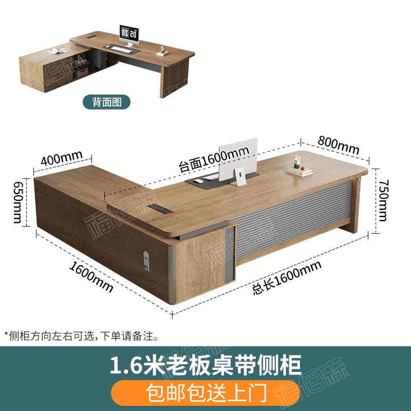 Boss Simple Furniture Computer Office Table Chair Combination Workshop Seating Desk Crafting Desk With Storage Design Furniture