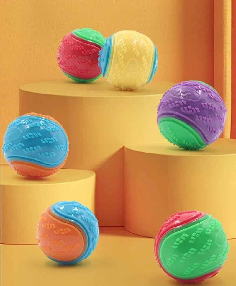 Dogs Chew Ball Interactive Toys Soft TPR Toys for Dog Pet Teeth Cleaning Bite Resistance Squeaky Dog Ball Toy Pet Products