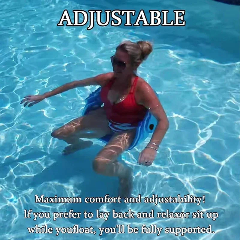 Water Recliner, Float-N-Fold Water Chair, 3 in 1 Foldable Non Inflatable Foam Floating Lounger Chair, Swimming Accessories 2025