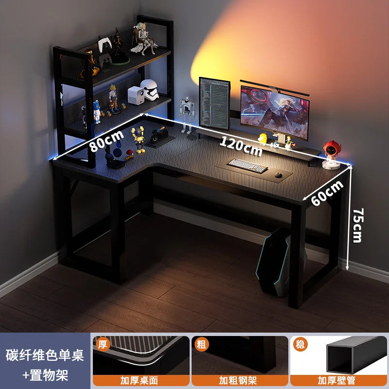 Creative Corner Computer Desks European Office Furniture Double Table Internet Cafe Gaming Desk Home Bedroom Wooden Study Table