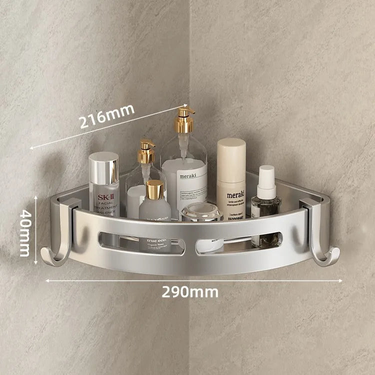 Triangular Wall-Mounted Shelf for Bathroom Or Toilet Area Rectangle Additional Balcony Storage Space for Small Bathrooms