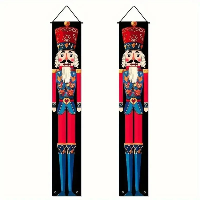 Christmas Nutcracker Banners Christmas Party Decor 2025 Xmas decor Holiday Nutcracker couplet Navidad Natal New Year Gift 2026