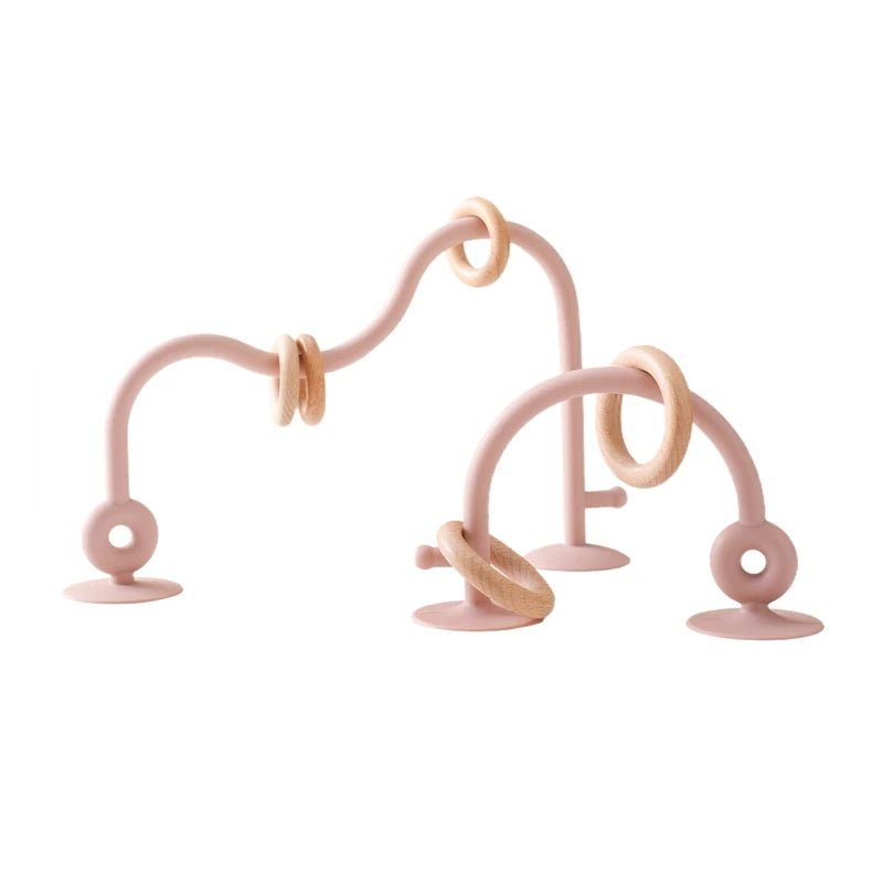 1Pcs Baby Silicone Teether Ring BPA Free Rattles Bracelet Food Grade Newborn Baby Accessories Cartoon Silicone Teething Toys