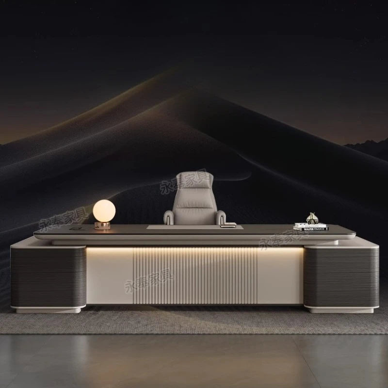 Organizer Luxury L Shape Computer gamer table cabinets executive Work office desk Multifunctional cable box Work Desk Table home