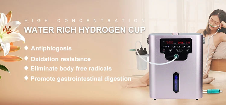 Portable Hydrogen Generator H2 Inhalation Machine 450ML Home Use Hydrogen Water Maker Hydrogen Molecule Wellness Free Backpack