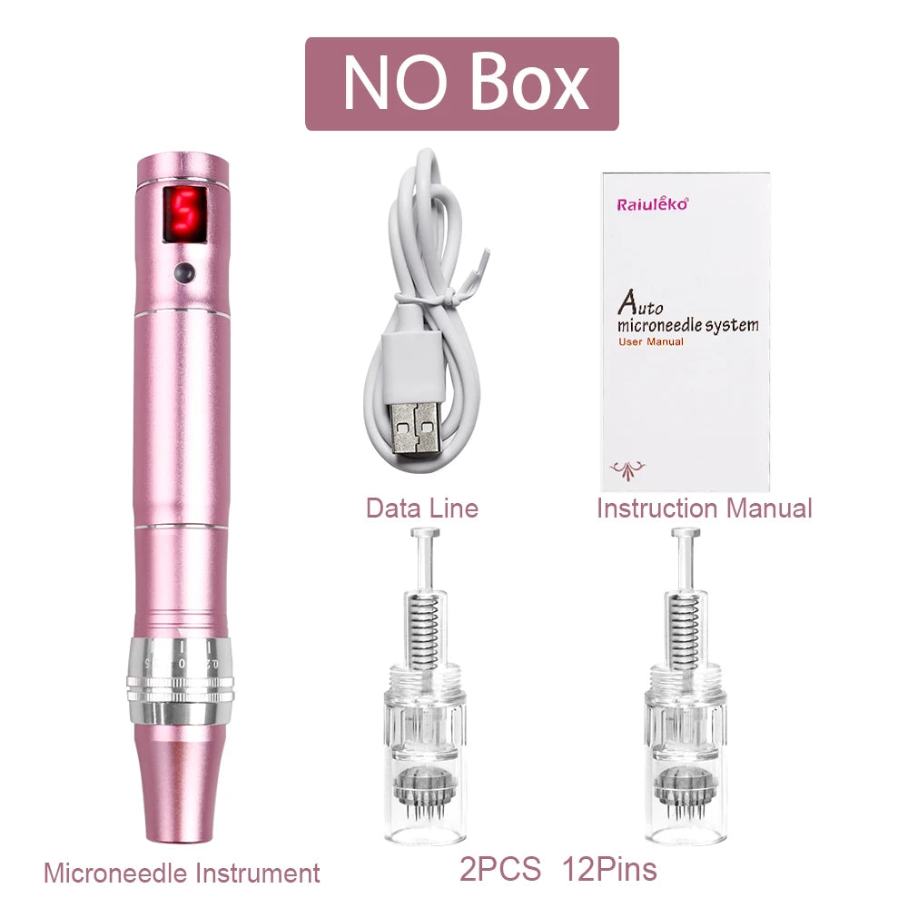 Electric Dr.imp Pen Wireless Dermapen Beuty Care Machine Mute Derma Pen Needle Cartridge Microneedling Tips Nano Micro Needles