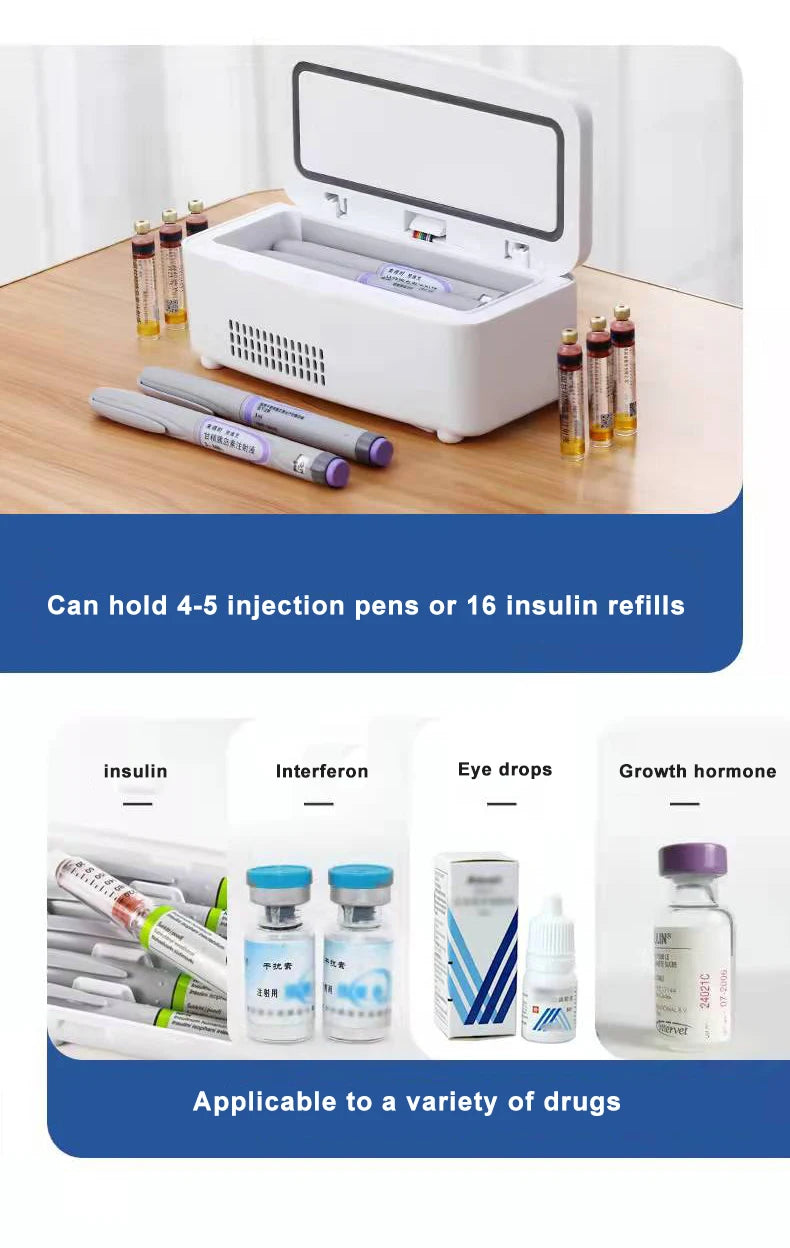 Portable Household Insulin Cooler Case Car Small Refrigerator Mini Cold Boxes Mini Drug Constant Temperature Refrigerator