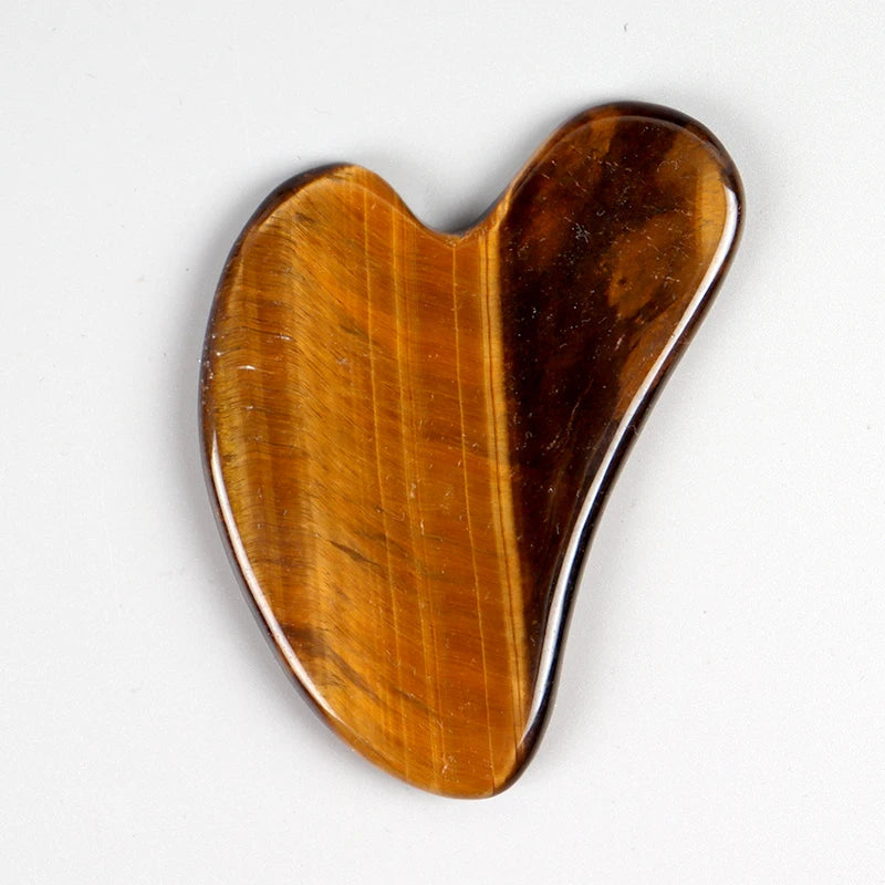 Heart Guasha Stone Face Rose Quartz Jade Massage Tool Chin Nose Lifting Firming Scraping Board Massage Facial Health Care Skin