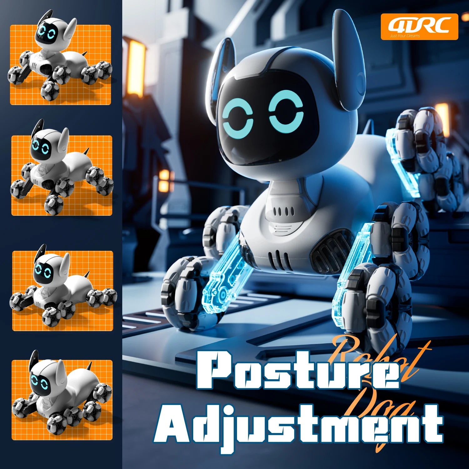 Y9 8WD RC Robot Dog Car Toy 2.4G Radio Remote Control Cars Touch-sense Music Stunt Drift Vehicle Electric Toy for Boys Kids Gift