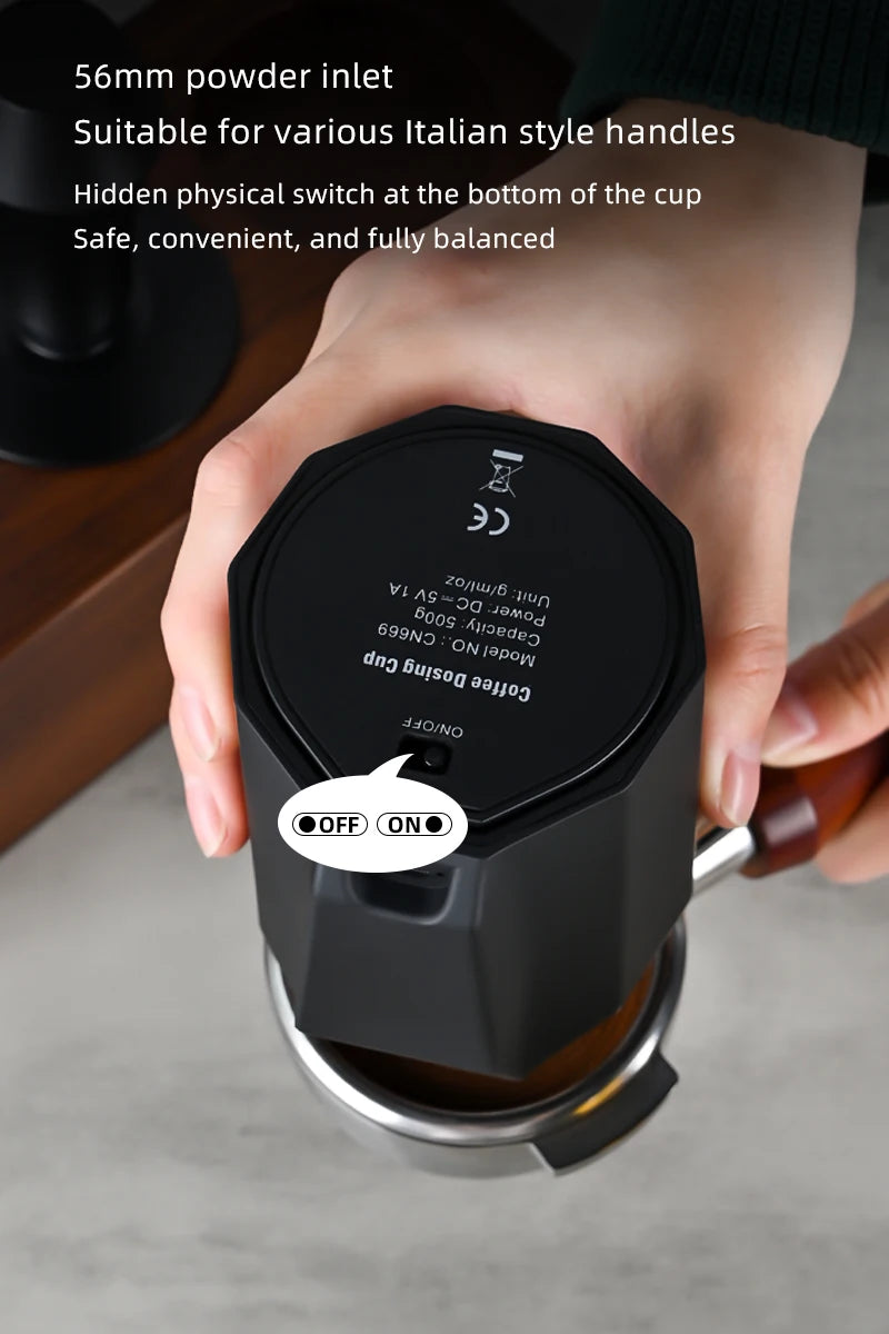 Portable Usb Rechargeable 500G/0.1g LED Display Screen Multiple Functions 304 Stainless Steel Coffee Electronic Scale Dosing Cup