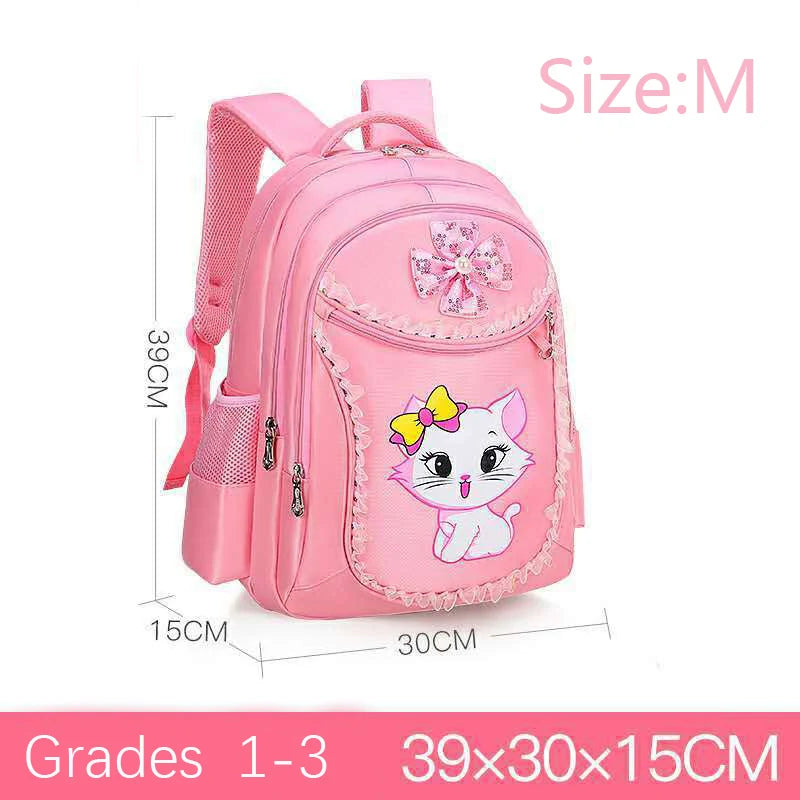 Children Backpack Pink Cute Cat Kindergarten Kid School Bag Backpack Girl Student Teenagers Waterproof Primary Bookbag SchoolBag