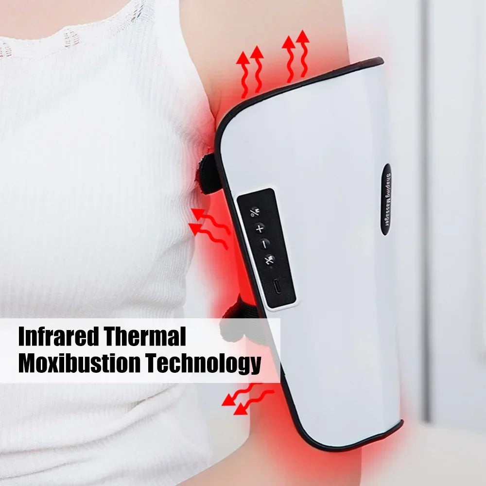 Electric Leg Adjustable Massager Warming Massage Machine Portable Ems Vibration Heating Slimming Calf Massager Usb Rechargeable