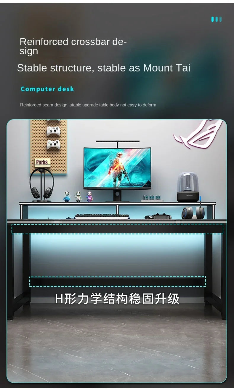 Shelf Living Room Office Desk Storage Standing Floor Metal Arbenic Computer Desks European Black Mesa De Escritorio Furniture