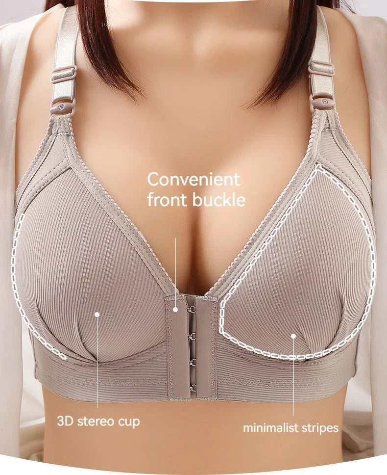 New Front Button Breastfeeding Bra without Steel Ring Thin Size Comfortable and Traceless Pregnant Women's Bra