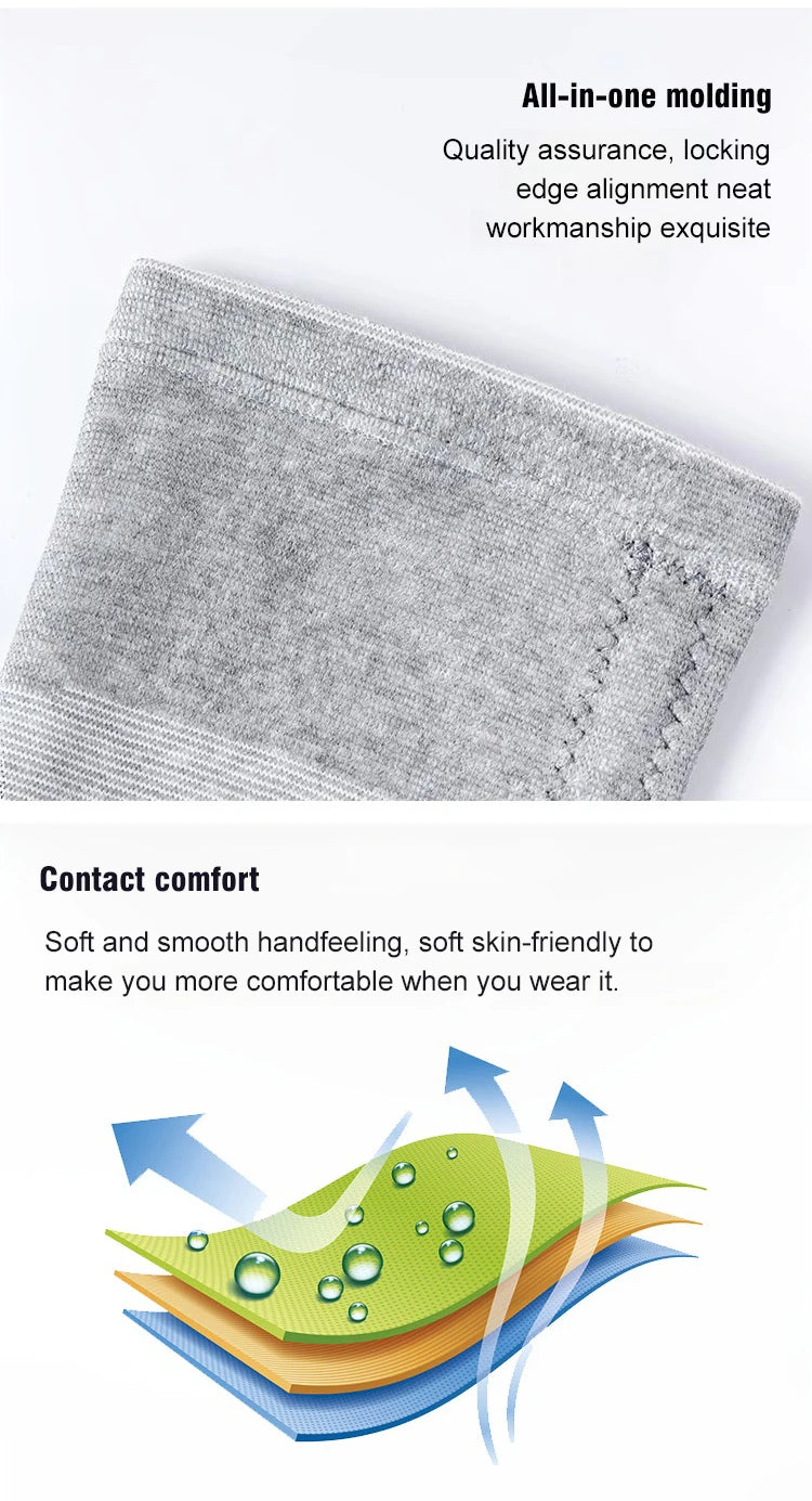 Bamboo charcoal knee pads Breathable knee pads Two-side elastic breathable warmth cold health care knee protection old cold legs