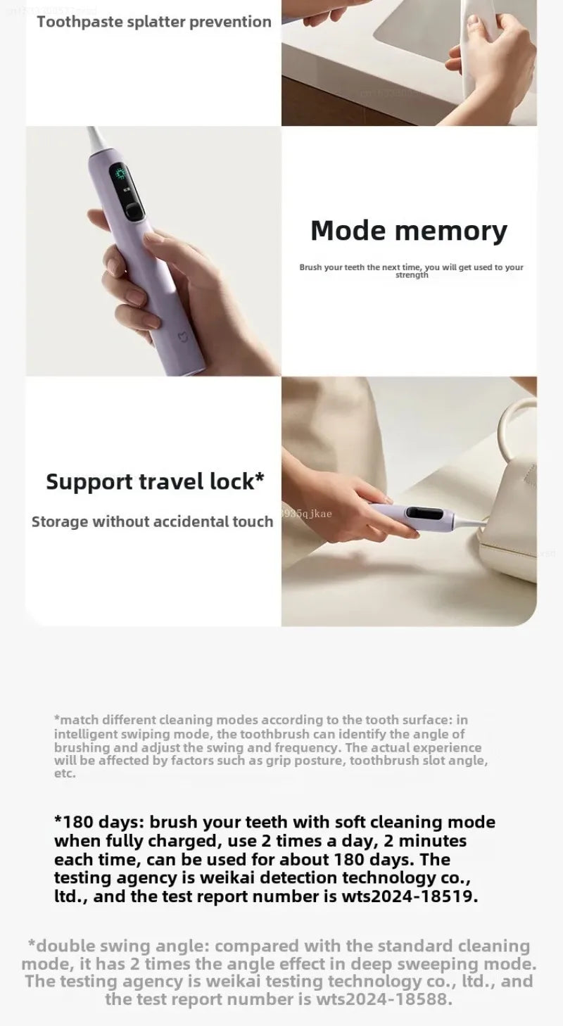 New Xiaomi Mijia Sonic Sweep Vibration Electric Toothbrush Pro Intelligent Tooth Surface Recognition Digital Display Reminder