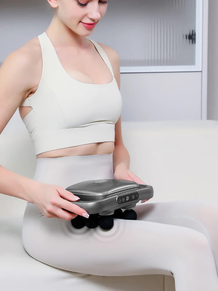 6+12-Head Deep Muscle Massager Gun High-Frequency Vibration Fascia Therapy with for Relaxation And Back Pain Relief