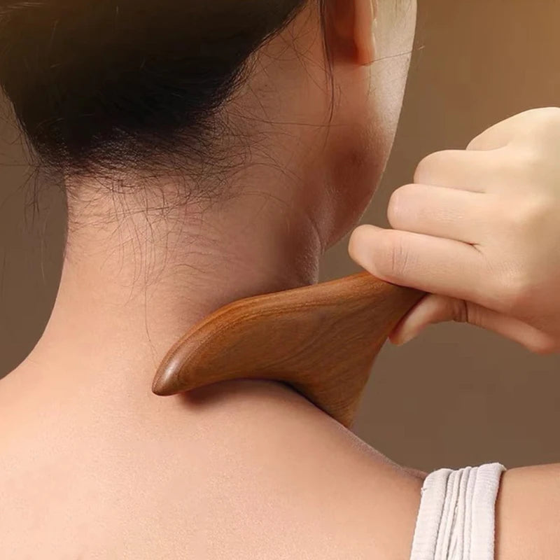 1 PCS Neck Foot Sandalwood Trigger Point Massage Gua Sha Tools Home Gym Professional Therapy Massage Tool For Back Leg Hand Face
