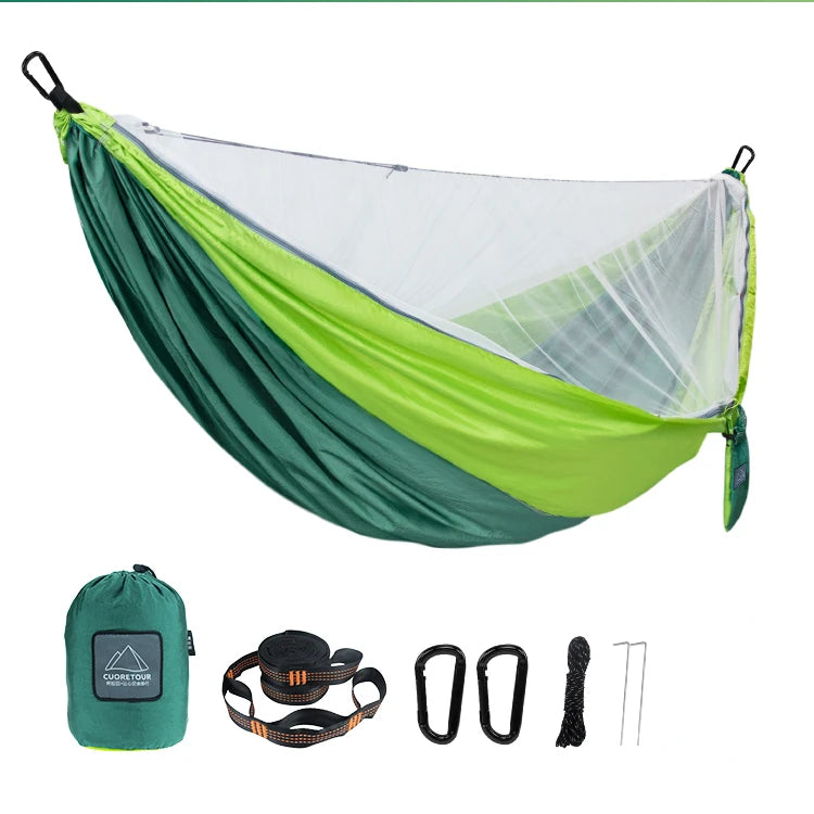 Portable Quick Set Up Mosquito Net Camping Hammock Outdoor Hanging Bed Sleeping Swing
