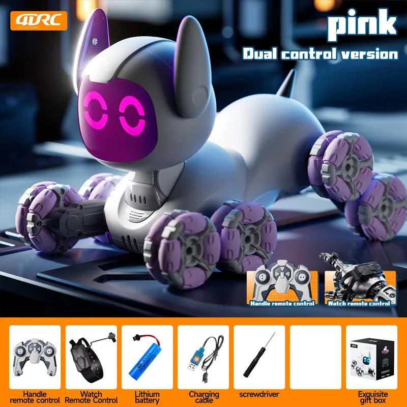 Y9 8WD RC Robot Dog Car Toy 2.4G Radio Remote Control Cars Touch-sense Music Stunt Drift Vehicle Electric Toy for Boys Kids Gift