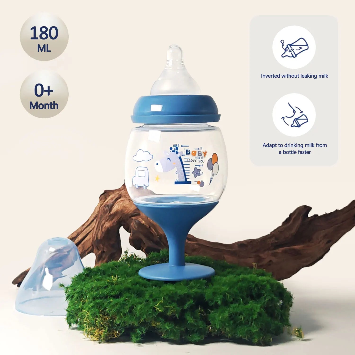 1PC180ml goblet baby bottle, photography accessories, baby drinking water, household cup, direct drinking juice, gift