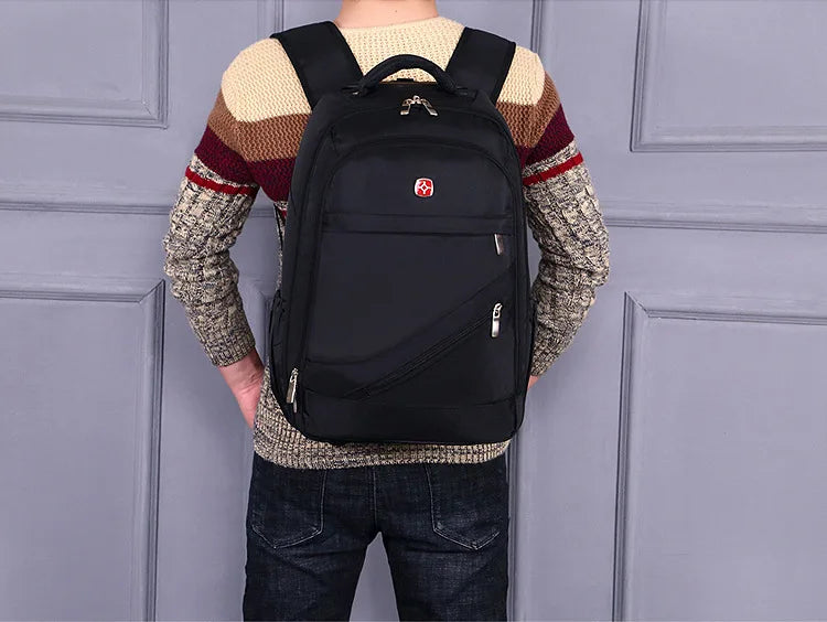 Men Trolley Backpack Shoulders Travel Bag with Wheels 24 Inch Students Rolling Luggage Business Trolley Large Capacity Suitcases