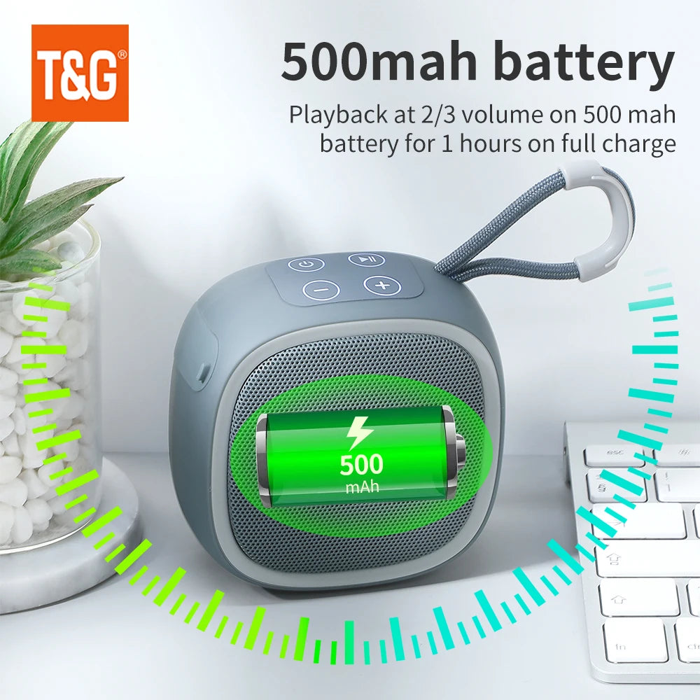 Bluetooth Speaker TG659 Mini Portable Wireless Powerful Speakers TWS BT 5.3 Sound Box HIFI Loudspeaker Supports TF Card Radio