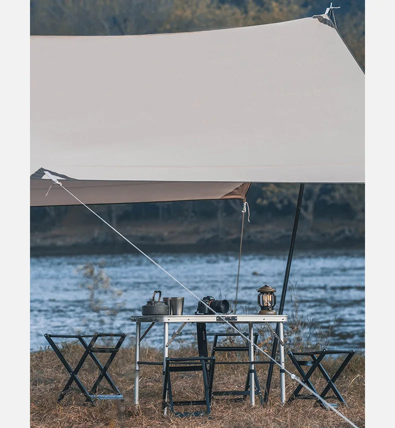 Outdoor Portable Folding Table Camping Three-fold Aluminum Alloy Table Self-driving Car Table New