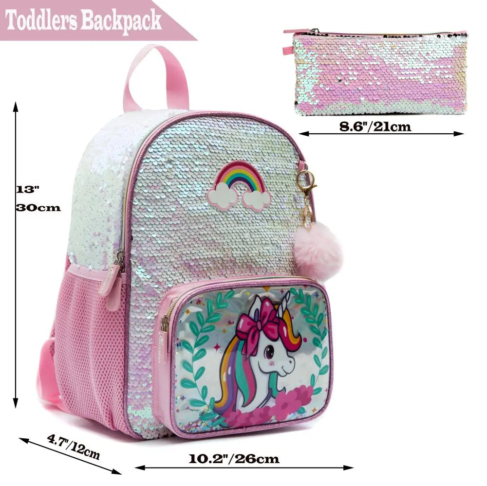 Backpack for Girls Kindergarten Bag Sequins Kindergarten Primary School Backpack Girl School Bag