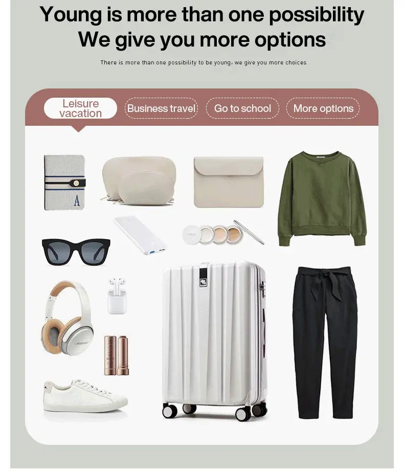 Best Spinner Luggage Suitcase PC Trolley Case Travel Bag Rolling Wheel Carry-On Boarding Men Women Luggage Trip Journey H80002