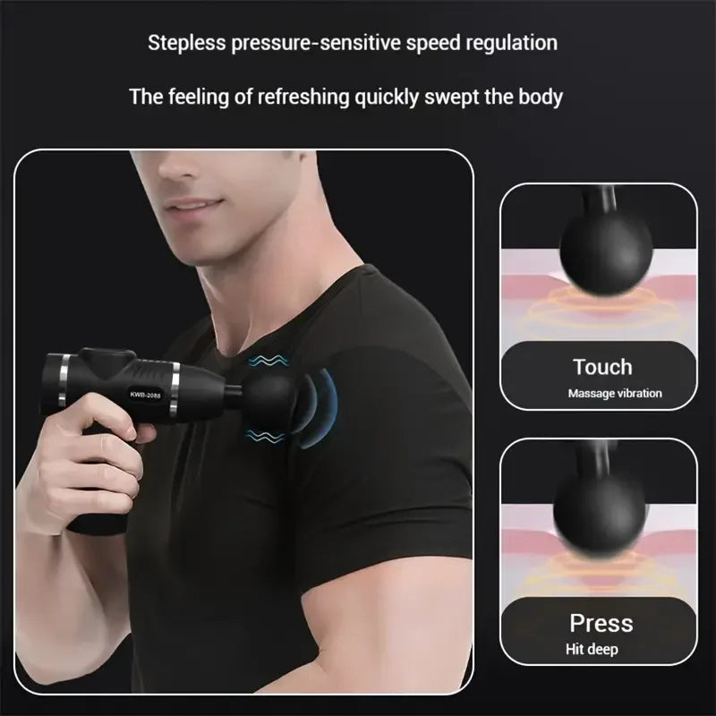 Mini Massage Gun Fascia Machine Muscle Relaxation Vibrating Gun Rod Percussion Massage Fitness Equipment Neck Grab Fascia Gun