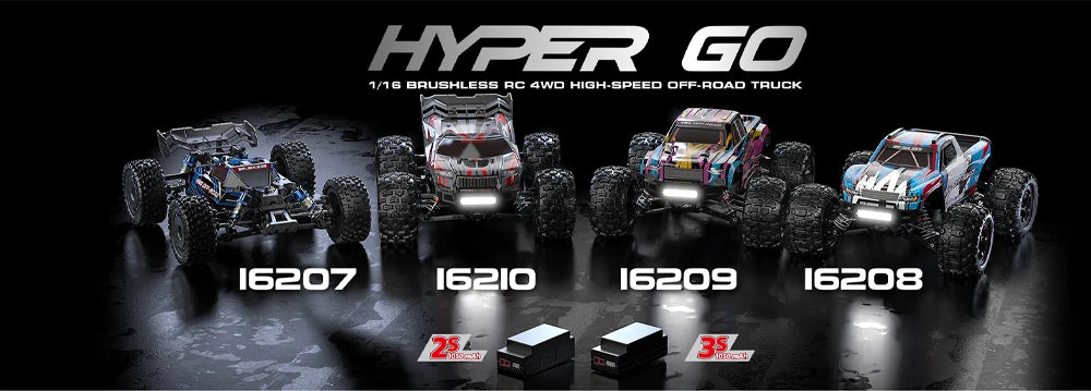Hyper Go MJX 16207 16208 16209 16210 1/16 4WD RC Car 70KM/H Brushless  RC Racing Car Remote Control Cars Off-Road Truck Toys