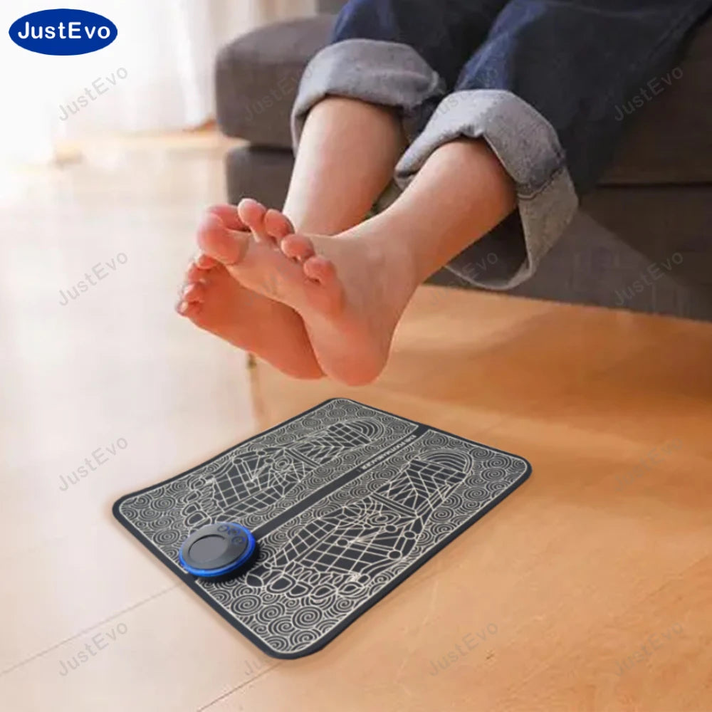 JuatEvo Foot Massage Mat, Foot Massager, PP Plastic, PU Cushion, Soft & Skin-Friendly, Lightweight Design, Dark Tone.TJ-P1