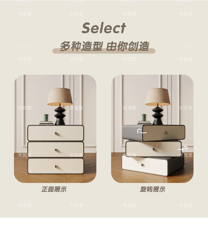 Luxury Storage Bedside Table Bedroom Mobile Cabinets Librero Unique Organizer Nightstand Wood Mesitas De Noche Hotel Furniture