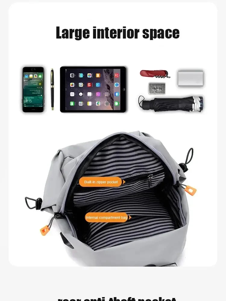 New Men's And Children's Chest Bag Waterproof Trend Simple Usb Charging Solid Color Multifunctional Messenger Bag Shoulder Bag