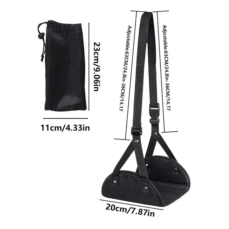 2025 New Airplane Footrest With Adjustable Strap, Portable Hammock Leg Rest, Perfect Travel Accessories